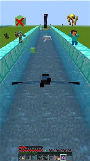 which Minecraft fell can water survive mob..? 🤯 #minecraft #usa