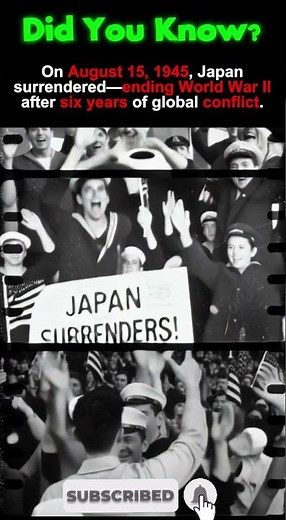 VJ Day: The Day World War II Finally Ended | Did You Know? #VJDay #WW2History #HistoryShorts