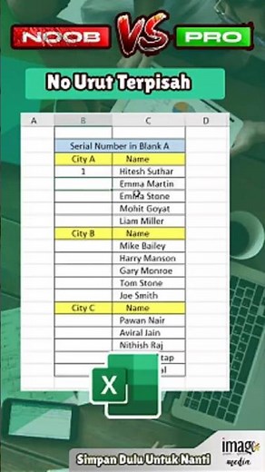 Creating Separate Column Numbers in Excel: Beginner's Way vs. Pro's Way! 📊🔥