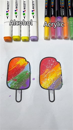 Ice Cream Test: Alcohol vs Acrylic 🍦🎨