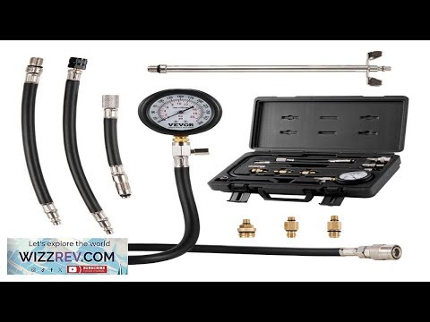 VEVOR Compression Tester Adapter Kit 9 Pcs Automotive Engine Cylinder Leak Down