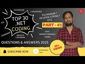 Top 30 Most Asked .NET Coding Interview Questions & Answers - Part 1 | Questions List 2025