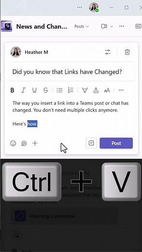 Add Links to Team Chat Posts Quickly and Easily