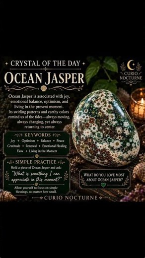 🐚 Crystal of the Day: Ocean Jasper
