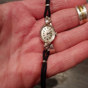 Vintage Bulova gold and diamond watch