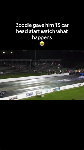 Street outlaws team boddie gave a local driver 13 car head start! 😱🤯😭 #streetoutlaws #teamboddieracing #teamboddie #bigtire #dragracing #racecar #carsoftiktok #noprepracing #noprep #tulsaracewaypark #turbocar #reels #fyp #horsepoweraddicts