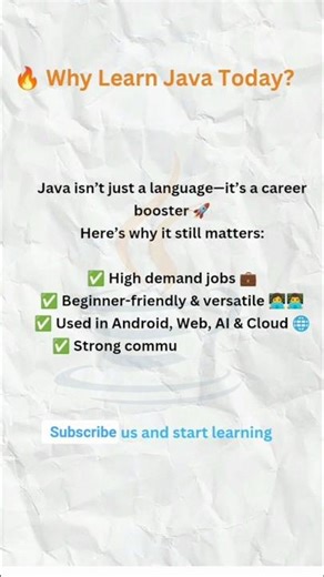 subscribe and start learning java