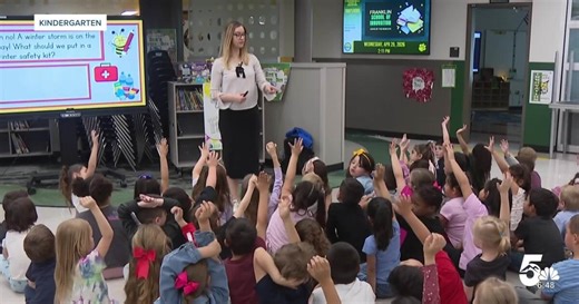 Meteorologist Alex O'Brien visits Franklin School of Innovation in Pueblo