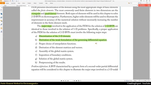 19. 2D FEM programming steps (Finite Element Method in Electromagnetics #19)