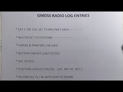 GMDSS Radio Log book - How to fill and maintain explained