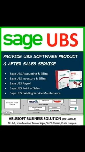 ✅ UBS 软件 e-Invoice 服务 ✅ UBS Software e-Invoice Solutions 📌 我们提供安装、培训、更新与技术支援 📌 We provide installation, training, renewal & support 📄 e-Invoice 设置、IAM（Evolite）传送与系统对接 📄 e-Invoice setup, IAM (Evolite) transmission & system integration 🖥️ 提供线上与现场课程 🖥️ Online & On-site Training Available 📢 每个月都有 e-Invoice 实体 Workshop 📢 Monthly e-Invoice Workshop Available 🗓️ ☎️ 联系我们 / Contact Us 📞 012-3629855 🌐 www.ablesoft.com.my #UBS #UBSAccounting #UBSMalaysia #EInvoiceMalaysia #EInvoice #EInvoice2025