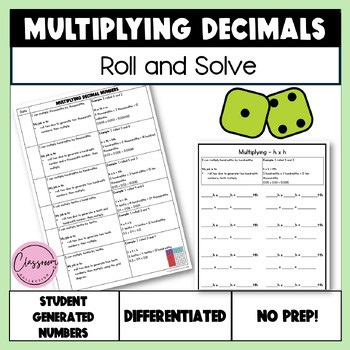 Roll and Solve: Multiplying Decimals with Dice | Differentiated