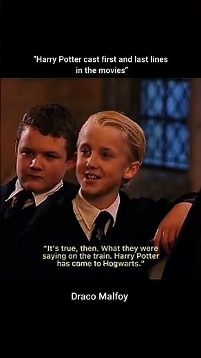 Harry Potter cast first and last lines in the movies ✨#harrypotter #hpedit