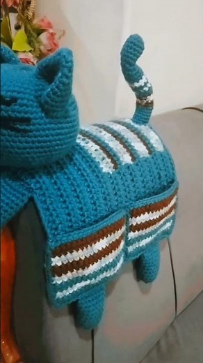 #crochet cat sofa armchair organizer ✨full tutorial my YouTube channel..