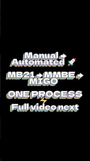 SAP Automation: MB21 + MMBE + MIGO in One Seamless Process 🚀 #SAP #SAPHANA #SAPMM