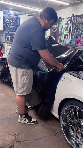 Wrapped Up Auto Styling LLC on Instagram: "Trim > Install > Tuck > Cut > PERFECTION 🕺 Don’t forget between Now & 1/7/26 take 10% OFF ANY WRAP SERVICE!! If you’re looking to get: •Full color change wrap •Custom partial wraps •Livery’s •Chrome delete •Windshield banners/sunstrip •Black out roof/hood •Headlight/Taillight AND MORE Shoot me a message for a quote and to get you scheduled in! 💯• • #vehiclewraps #carwrap #wrapping #wrap #vinylwrap"