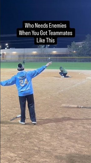 Guy Gets Pegged With A Ball #slowpitchsoftball