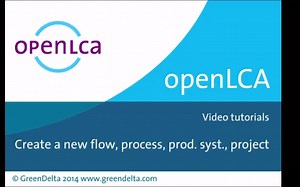 在 openLCA 中创建流程、流程、产品系统和项目