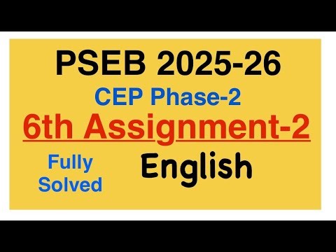 6th CEP Assignment-2 ENGLISH