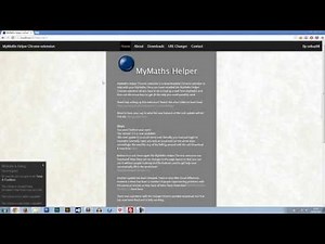MyMaths Helper Chrome Extension