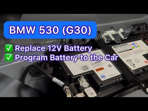 How to: BMW 530i (G30) Replace 12V Battery and Program it to the Car