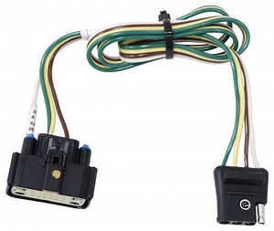 Curt T-Connector Vehicle Wiring Harness with 4-Pole Flat Trailer Connector CURT Custom Fit Vehicle W