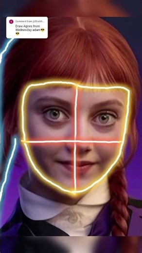 How to draw Agnes from Wednesday