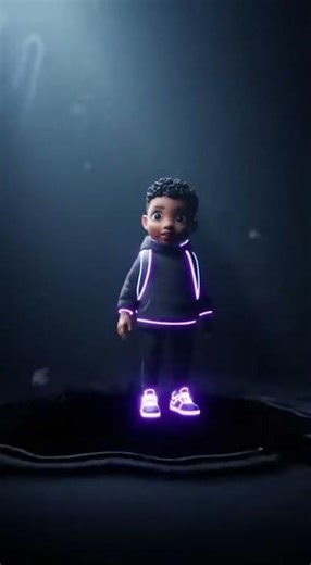 Tiny Kid Enters a Magical Shadow-Glow World Where Darkness Comes to Life