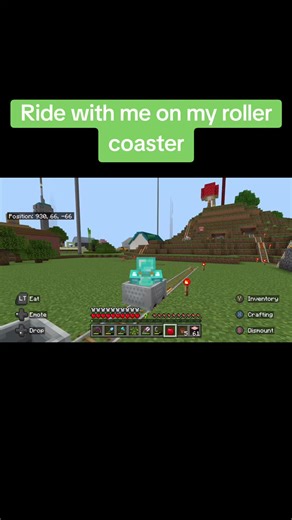 Minecraft coaster #minecraft #fyp #xbox #rollercoaster