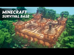 Minecraft: How to Build a Large Oak Survival Base | Ultimate Survival Base Tutorial (DOWNLOAD)
