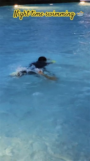 Night time swimming 🏊 #swimming #swimsuit #dailyvlog #minivlog #viral #ytshorts #trending #shorts