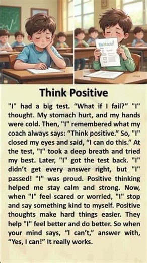 Think Positive Short Story #englishstory #learnenglishthroughstory #positivemindset
