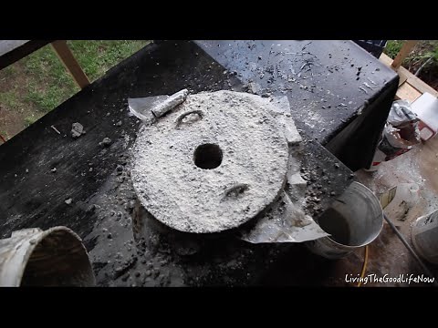 How to make a Large $50 Mini Homemade Metal Foundry Furnace Forge propane charcoal DIY Lid Pt. 2