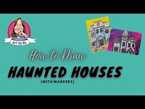How to Draw a Haunted House Step by Step with Markers
