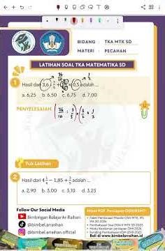 PART 7 SHORT LATSOL TKA MATHEMATICS ELEMENTARY SCHOOL 2026: FRACTION ALERT OPERATIONS