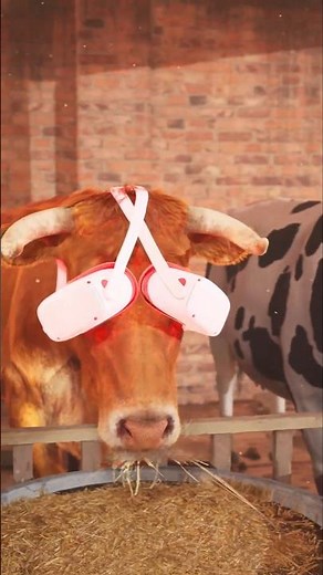 Could VR Make Cows Produce More Milk? 🤔 #shorts