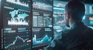 Analyzing Financial Data for Global Business Strategy: A Data Scientist's Perspective. Concept Data Science, Financial Analysis, Global Business Strategy, Data Visualization, Statistical Modeling