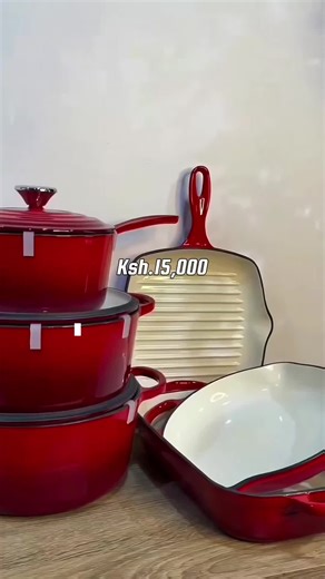 9-Piece Enamel Coated Cast Iron Cookware Set – Ksh. 9,000 | Premium Range | England Design Upgrade your kitchen with the REDBERRY Premium Range Enamel Coated Cast Iron Cookware Set (9 pcs) — a timeless collection that perfectly combines classic craftsmanship, modern design, and long-lasting durability. Inspired by REDBERRY England®, this premium cast iron cookware set ensures professional-grade performance for everyday cooking. Each piece is designed to deliver even heat distribution, exceptiona
