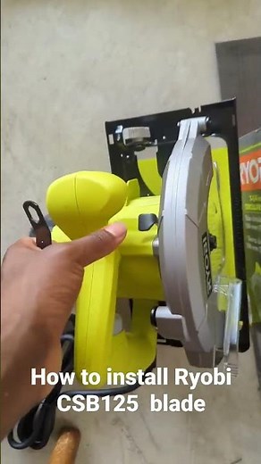 How to install a Ryobi CSB125 blade. Plug it first and start it up for 1 minute. DIY