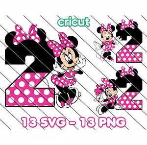 Minnie Mouse 2nd Birthday SVG PNG Clipart (digital Download) - Etsy