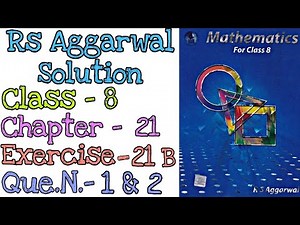 Data Handling | Class 8 Exercise 21B Question 1-2 | Rs Aggarwal | @mdsirmaths
