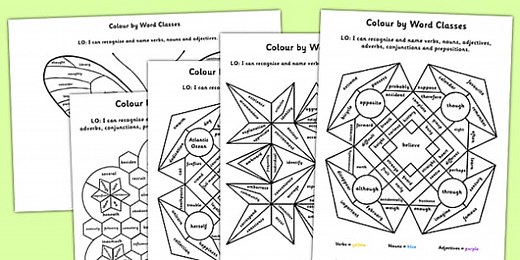 Colour by Word Class Pack