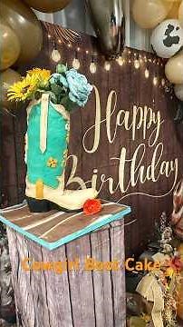 Cowgirl Boot Cake by Sweet Days Cakery #cowgirl #bootcake #cake #happybirthday #bootsontheground
