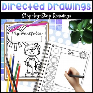 Directed Drawings for Kids Yearlong BUNDLE - Guided Drawing Activities
