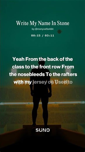 Write My Name In Stone - a song about making history.