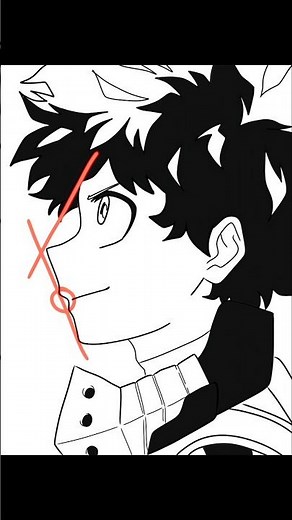 How to Draw Deku Face 🤩 #tutorial #bokunohero #anime