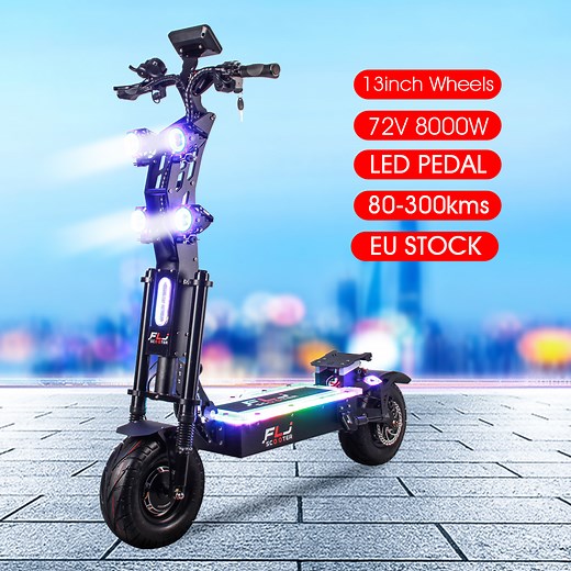 FLJ SK2 72V 8000W 13inch Fat Tire best e Scooter kickscooter