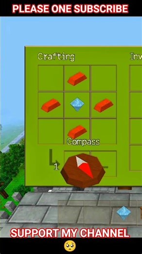 🙀HOW TO MAKE A COMPASS 🧭 IN MINI BLOCK CRAFT 🤯#shorts #minecraft #usa
