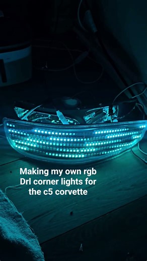 making c5 corvette rgb drl corner lights! #c5 #rgblights #drllights #corvette #cornerlights #cars