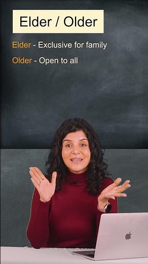 Adjective - Elder Vs Older | Basic English Grammar | #Shorts #LearnEnglish #EnglishGrammar #ytshorts